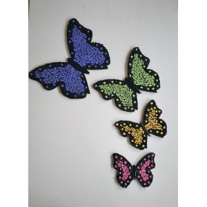 Mozaik 4'lü Kelebekler
